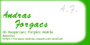 andras forgacs business card